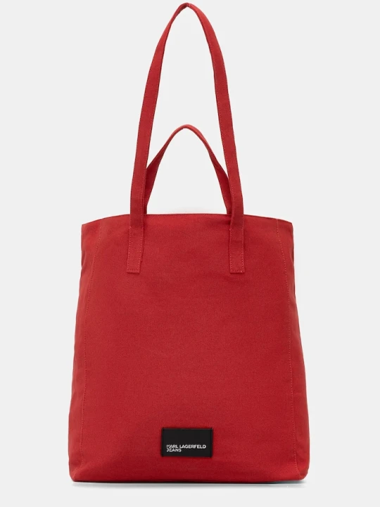 Zdjęcie produktu Karl Lagerfeld Jeans torba bawełniana czerwony