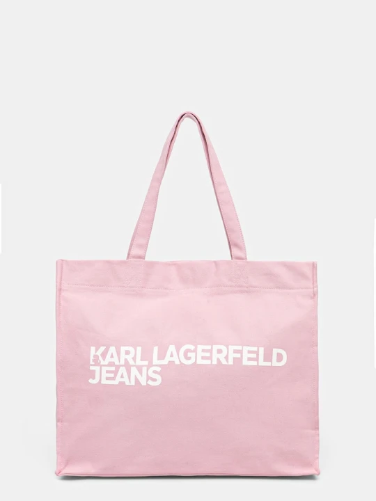 Zdjęcie produktu Karl Lagerfeld Jeans torba bawełniana różowy