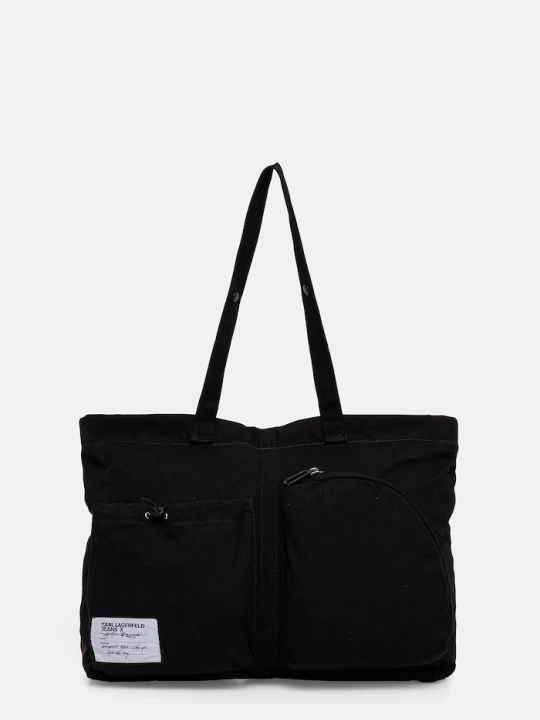 Zdjęcie produktu Karl Lagerfeld Jeans torebka bawełniana czarny