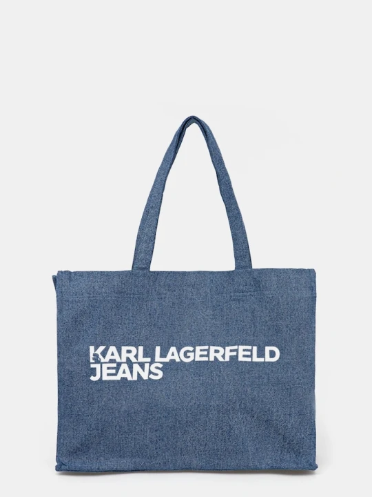 Zdjęcie produktu Karl Lagerfeld Jeans torebka bawełniana niebieski