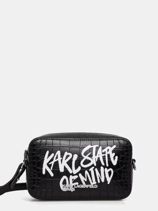 Zdjęcie produktu Karl Lagerfeld Jeans torebka crossbody damska z imitacji skóry czarny