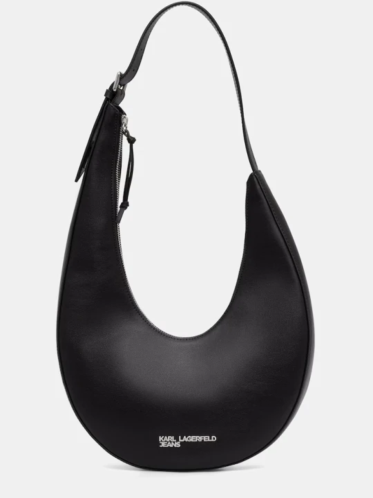 Zdjęcie produktu Karl Lagerfeld Jeans torebka hobo damska skórzana czarny