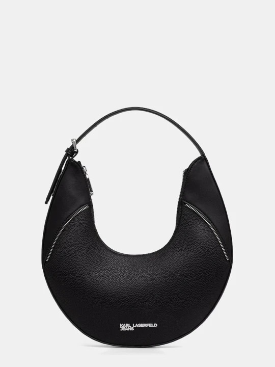 Zdjęcie produktu Karl Lagerfeld Jeans torebka hobo damska z imitacji skóry czarny