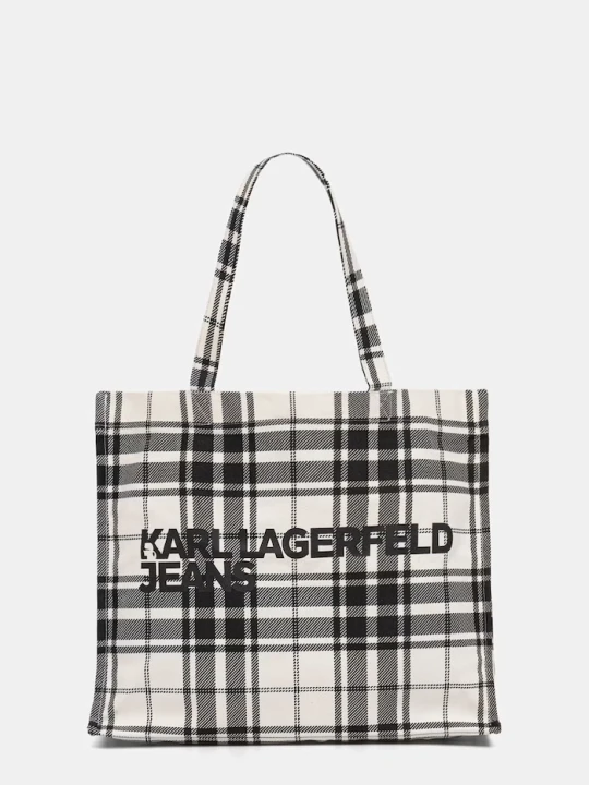 Zdjęcie produktu Karl Lagerfeld Jeans torebka shopper damska bawełniana czarny