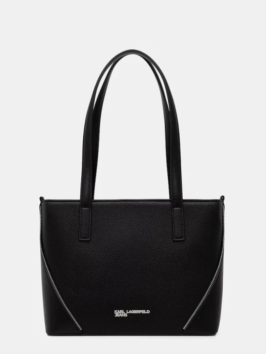Zdjęcie produktu Karl Lagerfeld Jeans torebka shopper damska z imitacji skóry czarny
