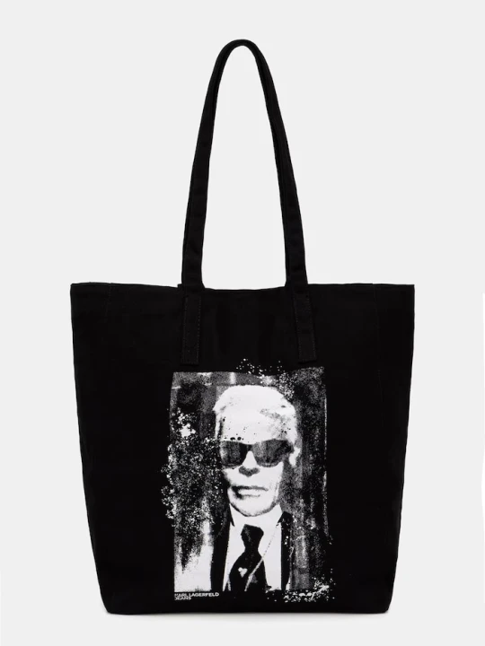 Zdjęcie produktu Karl Lagerfeld Jeans torebka tote damska bawełniana czarny