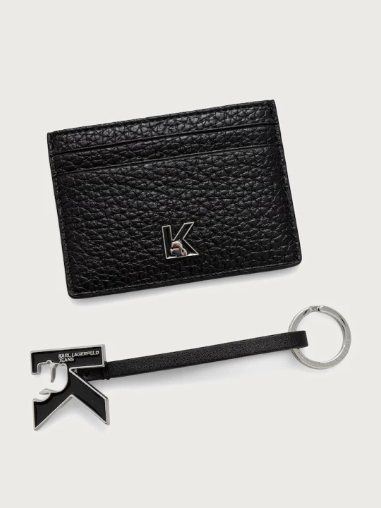 Zdjęcie produktu Karl Lagerfeld Jeans zestaw z etui z imitacji skóry czarny