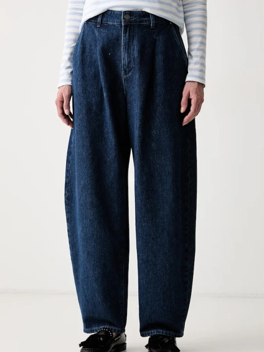 Zdjęcie produktu Karl Lagerfeld jeansy barrel damskie granatowy