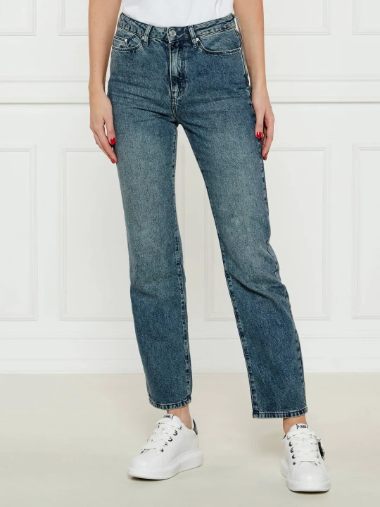 Zdjęcie produktu Karl Lagerfeld Jeansy | Straight fit | high rise niebieski