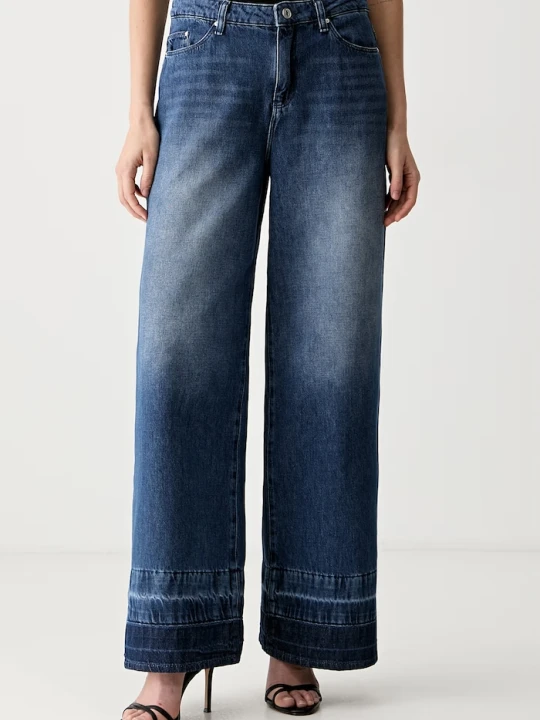 Zdjęcie produktu Karl Lagerfeld jeansy wide leg damskie niebieski