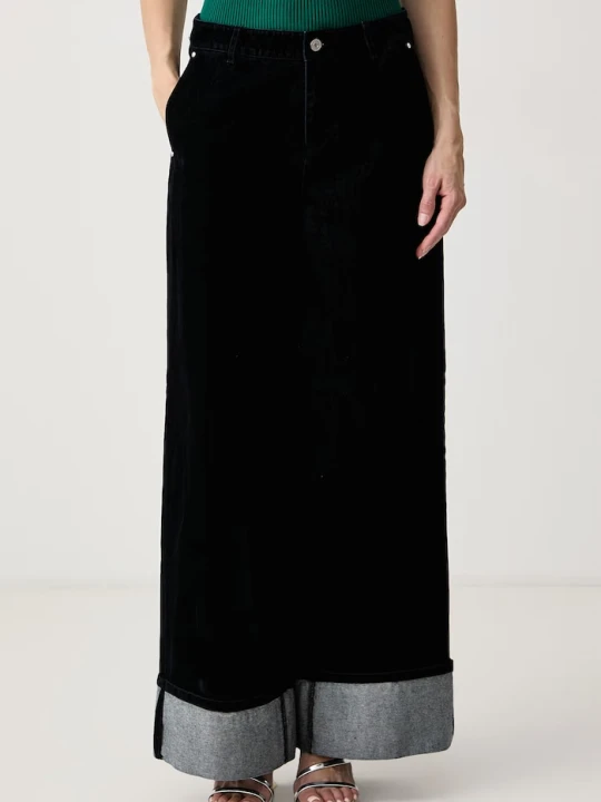Zdjęcie produktu Karl Lagerfeld jeansy wide leg damskie granatowy
