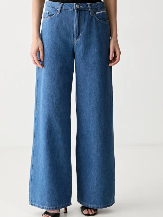 Zdjęcie produktu Karl Lagerfeld jeansy wide leg damskie IKON niebieski