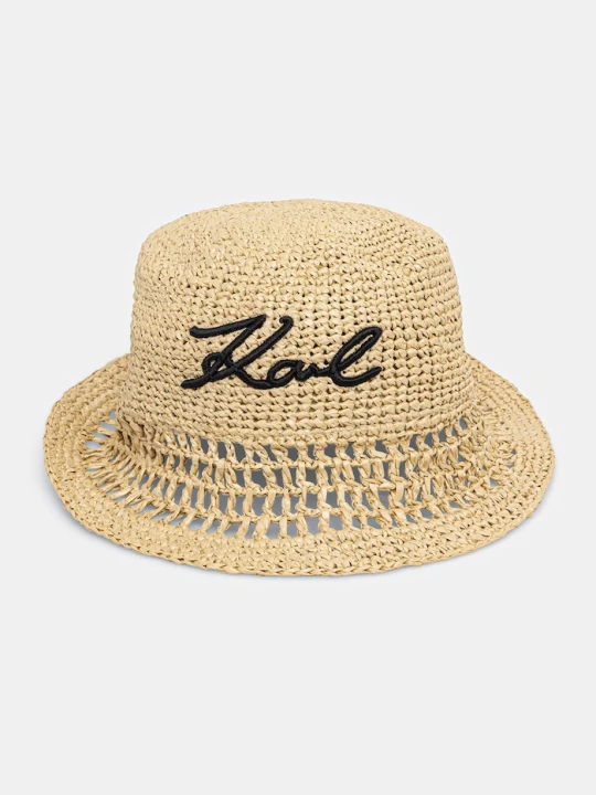 Zdjęcie produktu Karl Lagerfeld kapelusz słomkowy damski K/SIGNATURE beżowy