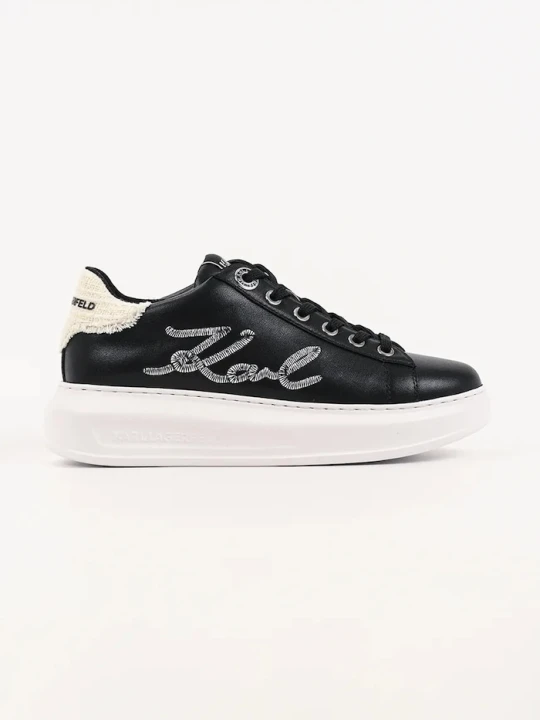 Zdjęcie produktu Karl Lagerfeld Kapri sneakersy damskie skórzane czarny