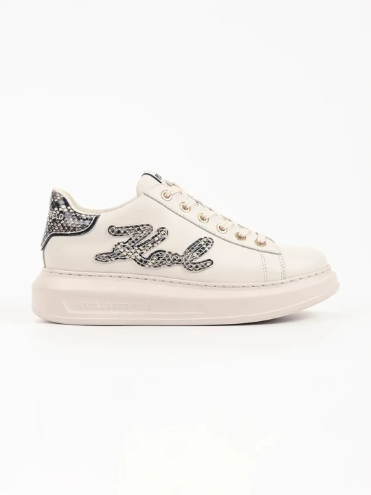 Zdjęcie produktu Karl Lagerfeld Kapri sneakersy damskie skórzane beżowy