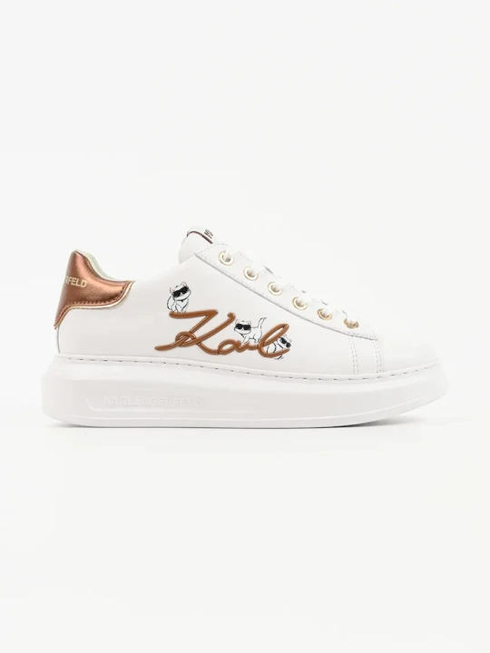 Zdjęcie produktu Karl Lagerfeld Kapri sneakersy damskie skórzane biały