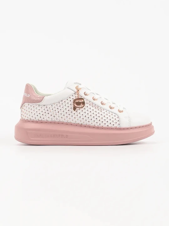 Zdjęcie produktu Karl Lagerfeld Kapri sneakersy damskie skórzane biały