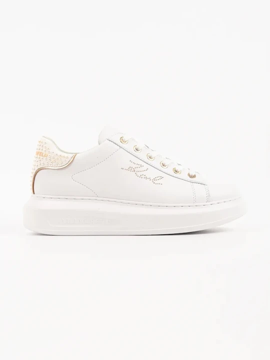 Zdjęcie produktu Karl Lagerfeld Kapri sneakersy damskie skórzane biały