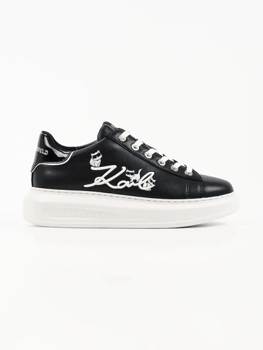 Zdjęcie produktu Karl Lagerfeld Kapri sneakersy damskie skórzane czarny