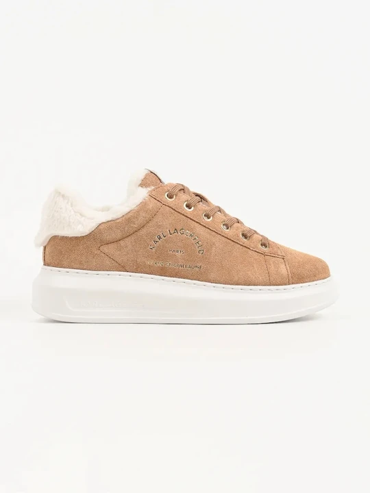 Zdjęcie produktu Karl Lagerfeld Kapri sneakersy damskie zamszowe beżowy