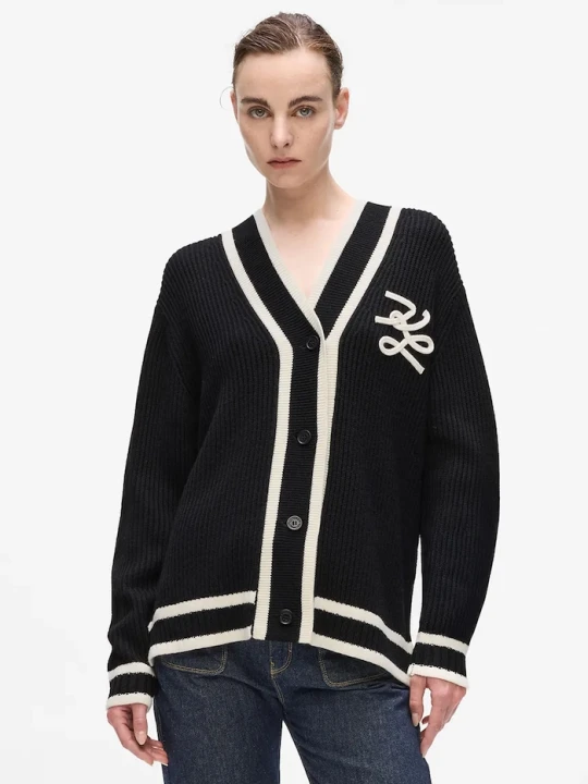 Zdjęcie produktu Karl Lagerfeld kardigan z dodatkiem wełny czarny