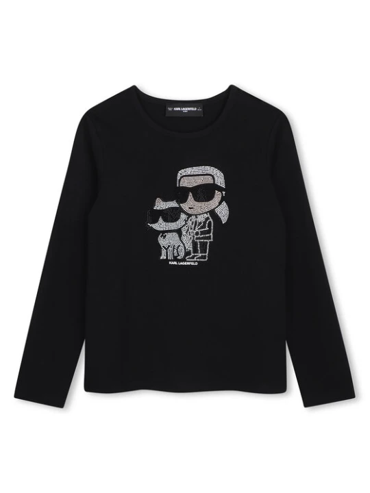 Zdjęcie produktu Karl Lagerfeld Kids Bluzka Z31463 S Czarny Regular Fit