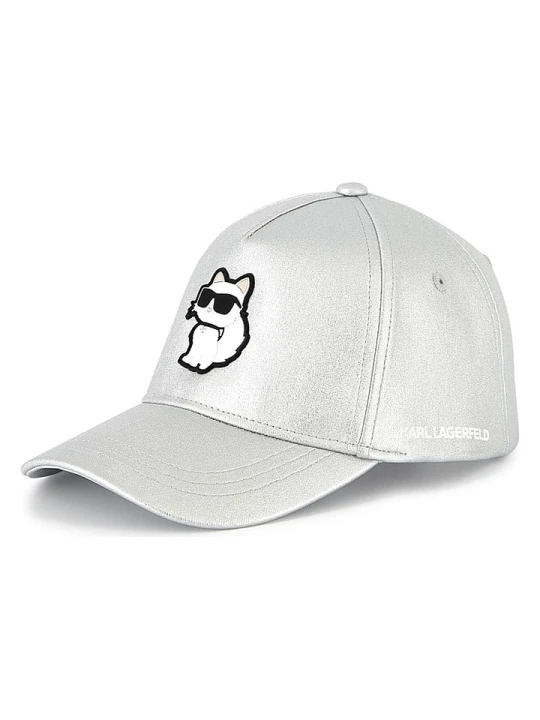 Zdjęcie produktu Karl Lagerfeld Kids Czapka w kolorze srebrnym rozmiar: 58 cm