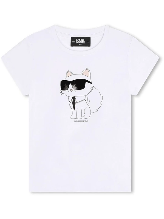 Zdjęcie produktu Karl Lagerfeld Kids Koszulka w kolorze białym rozmiar: 164