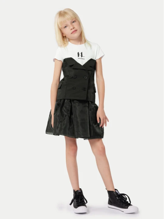 Zdjęcie produktu Karl Lagerfeld Kids Sukienka codzienna Z30086 D Czarny Regular Fit