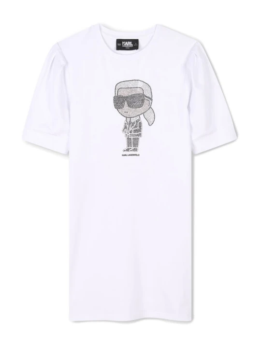 Zdjęcie produktu Karl Lagerfeld Kids Sukienka codzienna Z30458 S Biały Regular Fit