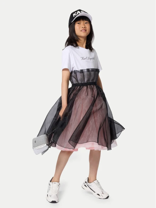 Zdjęcie produktu Karl Lagerfeld Kids Sukienka codzienna Z31140 D Różowy Regular Fit