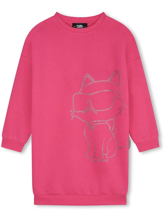 Zdjęcie produktu Karl Lagerfeld Kids Sukienka dresowa w kolorze różowym rozmiar: 176