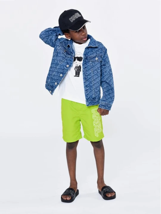 Zdjęcie produktu Karl Lagerfeld Kids Szorty kąpielowe Z90049 Zielony Regular Fit