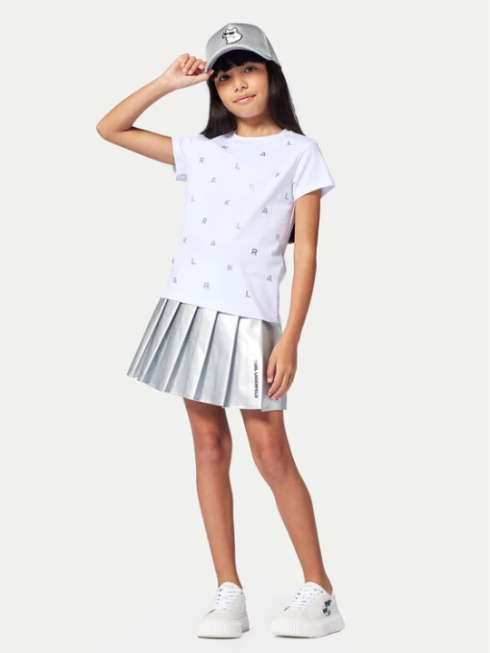Zdjęcie produktu Karl Lagerfeld Kids T-Shirt Z30571 S Biały Regular Fit