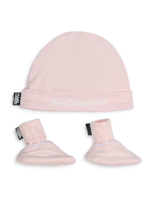 Zdjęcie produktu Karl Lagerfeld Kids Zestaw Czapka i Skarpety Z30180 Różowy