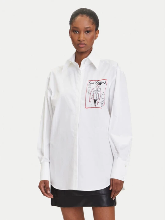 Zdjęcie produktu KARL LAGERFELD Koszula A3W11040 Biały Relaxed Fit