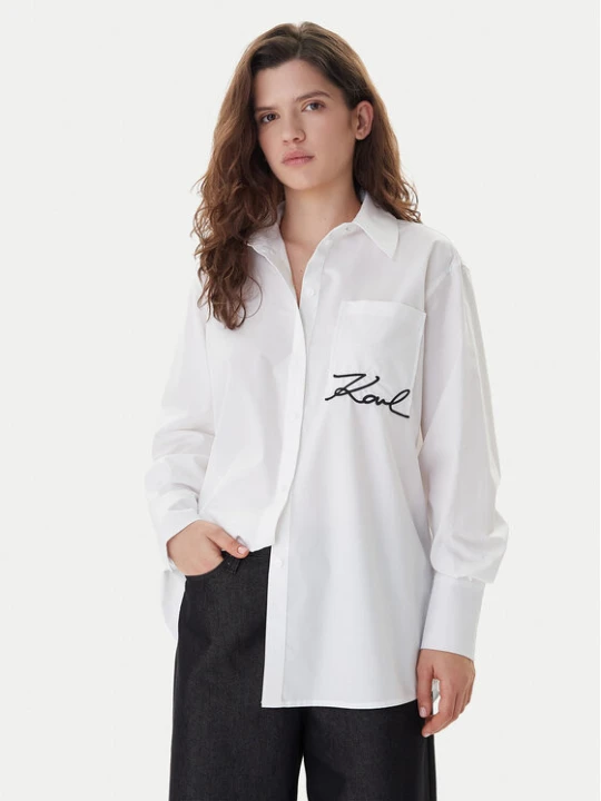 Zdjęcie produktu KARL LAGERFELD Koszula B1W11013 Biały Relaxed Fit