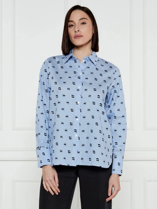 Zdjęcie produktu Karl Lagerfeld Koszula IKON AOP | Loose fit niebieski