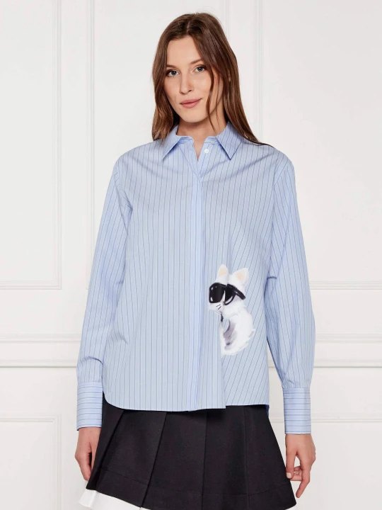 Zdjęcie produktu Karl Lagerfeld Koszula ikon | Loose fit niebieski