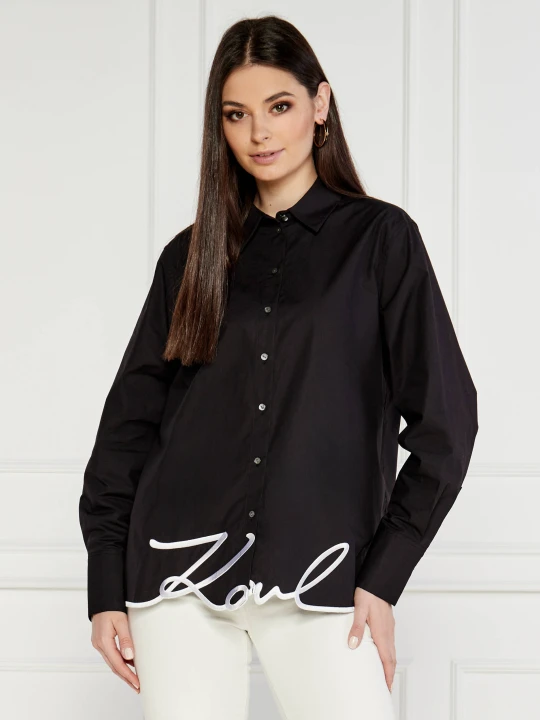Zdjęcie produktu Karl Lagerfeld Koszula karl hem signature shirt | Regular Fit czarny