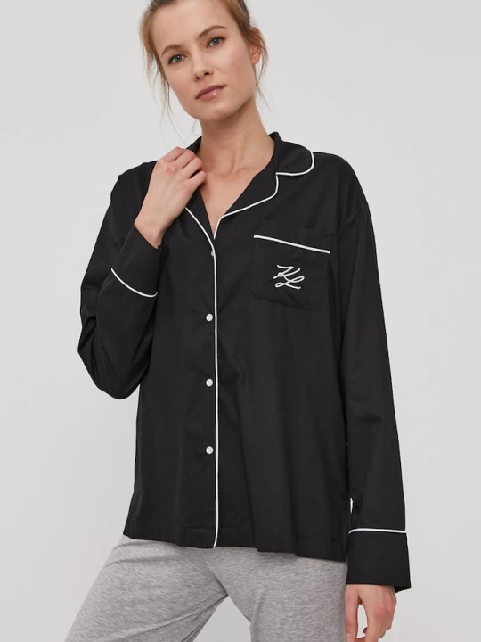Zdjęcie produktu Karl Lagerfeld Koszula piżamowa 211W2122 czarny