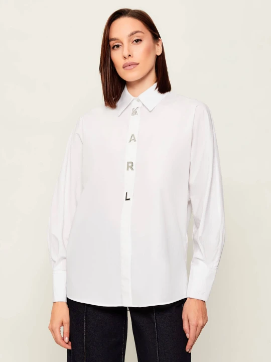 Zdjęcie produktu Karl Lagerfeld Koszula snap fashion | Loose fit biały