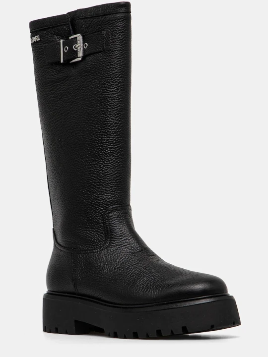 Zdjęcie produktu Karl Lagerfeld kozaki skórzane BURLY BIKER czarny