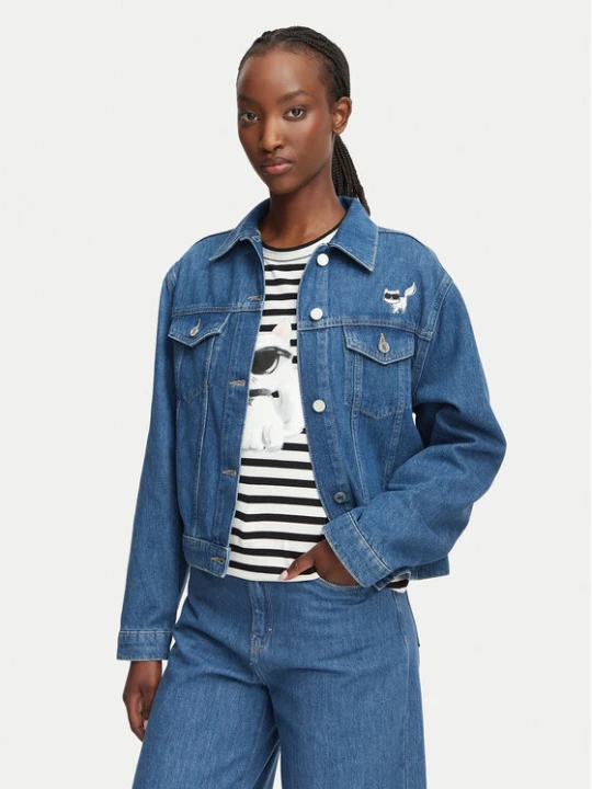 Zdjęcie produktu KARL LAGERFELD Kurtka jeansowa B3W14010 Niebieski Regular Fit