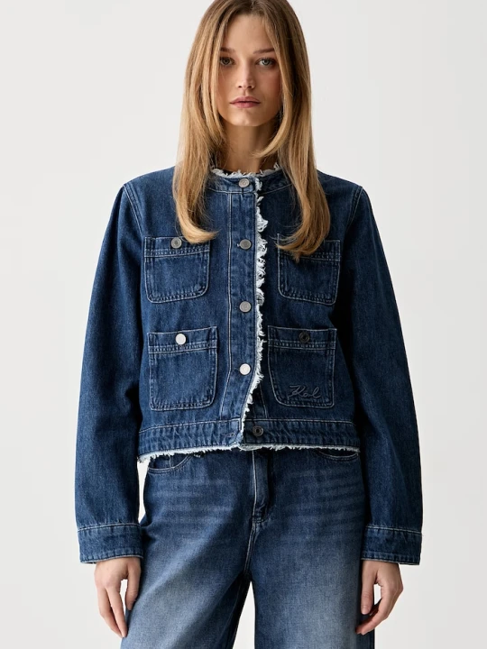 Zdjęcie produktu Karl Lagerfeld kurtka jeansowa damska jeansowa granatowy
