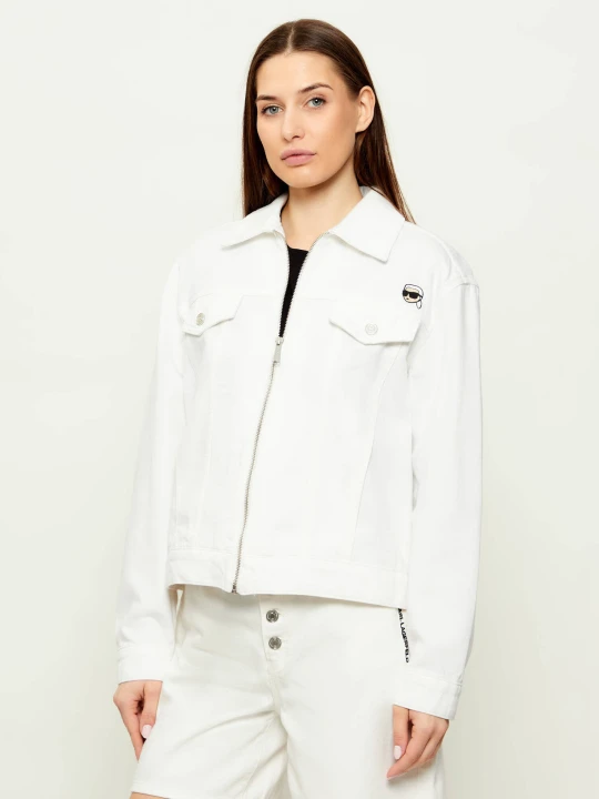 Zdjęcie produktu Karl Lagerfeld Kurtka jeansowa ikon | Regular Fit biały