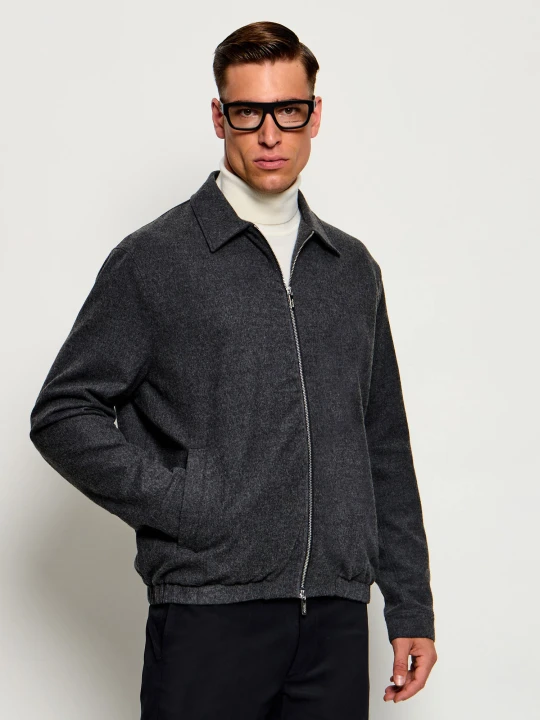 Zdjęcie produktu Karl Lagerfeld Kurtka | Regular Fit | z dodatkiem wełny grafitowy