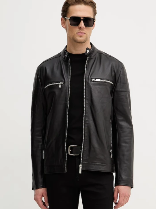 Zdjęcie produktu Karl Lagerfeld kurtka skórzana czarny