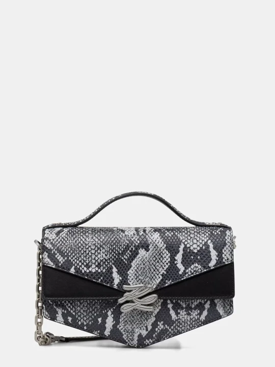 Zdjęcie produktu Karl Lagerfeld listonoszka damska skórzana Karl Lagerfeld Studio szary