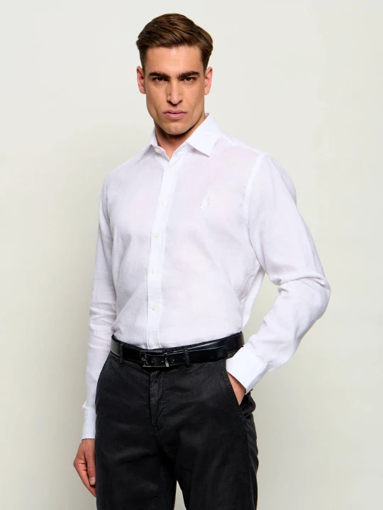 Zdjęcie produktu Karl Lagerfeld Lniana koszula | Modern fit biały